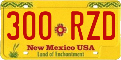 NM license plate 300RZD