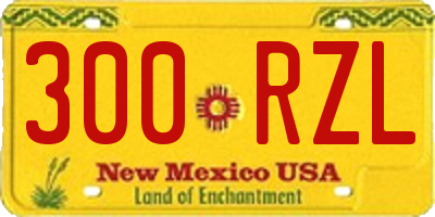 NM license plate 300RZL