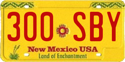 NM license plate 300SBY