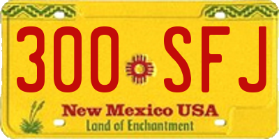 NM license plate 300SFJ