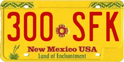 NM license plate 300SFK