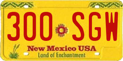 NM license plate 300SGW