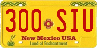 NM license plate 300SIU