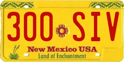 NM license plate 300SIV