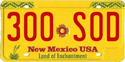 NM license plate 300SOD