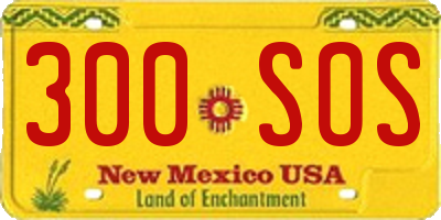 NM license plate 300SOS