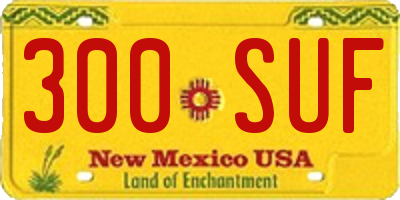 NM license plate 300SUF