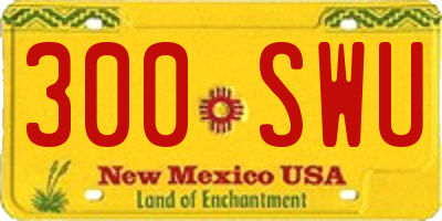 NM license plate 300SWU
