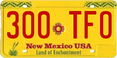 NM license plate 300TFO