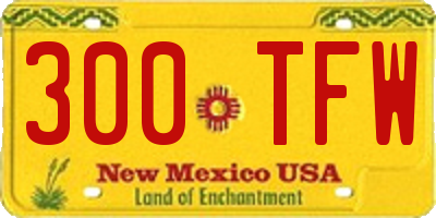 NM license plate 300TFW