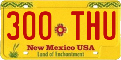NM license plate 300THU