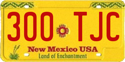 NM license plate 300TJC