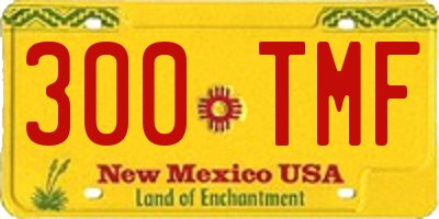 NM license plate 300TMF