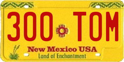 NM license plate 300TOM