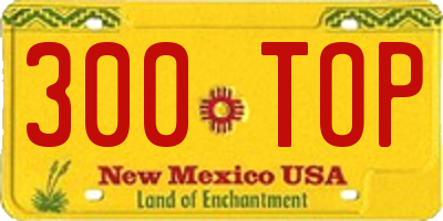 NM license plate 300TOP