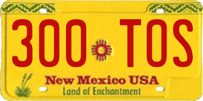 NM license plate 300TOS