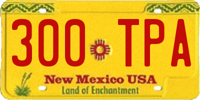 NM license plate 300TPA