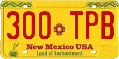 NM license plate 300TPB