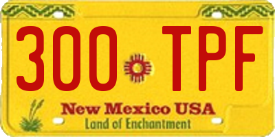 NM license plate 300TPF