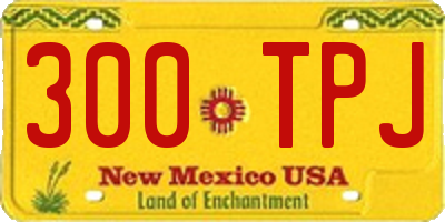 NM license plate 300TPJ