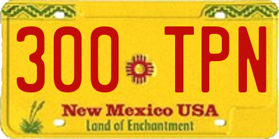 NM license plate 300TPN