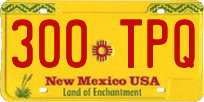 NM license plate 300TPQ