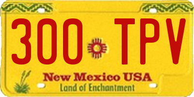 NM license plate 300TPV