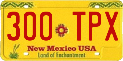 NM license plate 300TPX