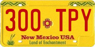 NM license plate 300TPY