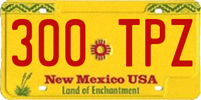 NM license plate 300TPZ