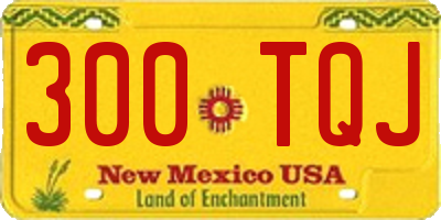 NM license plate 300TQJ