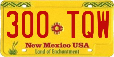 NM license plate 300TQW