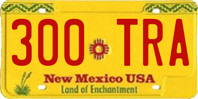 NM license plate 300TRA