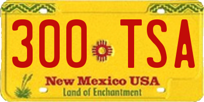 NM license plate 300TSA