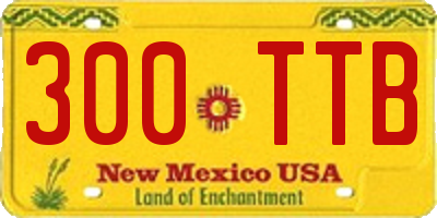 NM license plate 300TTB