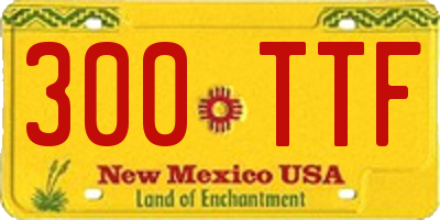 NM license plate 300TTF