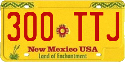 NM license plate 300TTJ