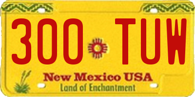 NM license plate 300TUW