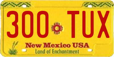 NM license plate 300TUX