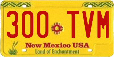 NM license plate 300TVM