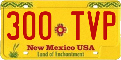 NM license plate 300TVP