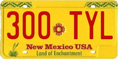 NM license plate 300TYL