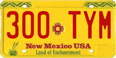 NM license plate 300TYM