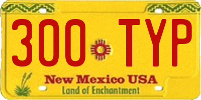 NM license plate 300TYP