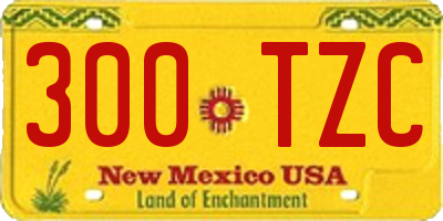 NM license plate 300TZC