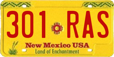 NM license plate 301RAS