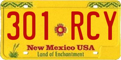 NM license plate 301RCY