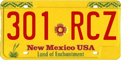 NM license plate 301RCZ
