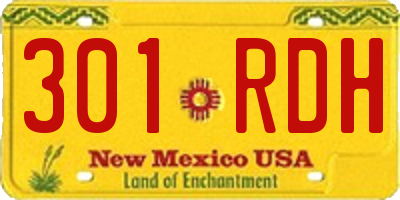 NM license plate 301RDH