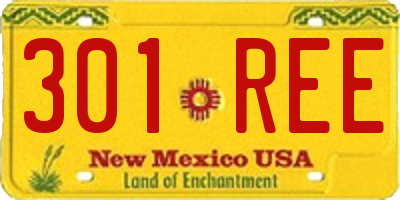 NM license plate 301REE
